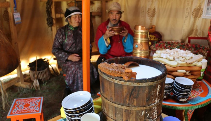 Making airag in khokhuur registered by UNESCO | Mare’s Milk “Airag”